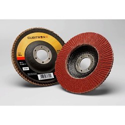 3M Cubitron™ II 64394 Flap Disc, 4-1/2 in Disc Dia, 7/8 in Center Hole, 40 Grit, Precision Shaped Ceramic Abrasive, T29 Disc